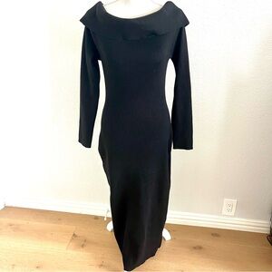 Elegant Black Long Sleeve Dress